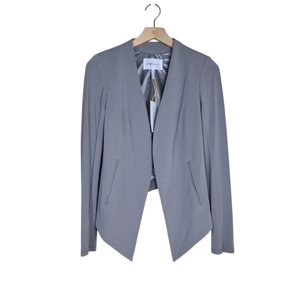 BCBGeneration Womens XS Open Front Collarless Lined Tuxedo Blazer NEW